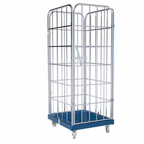 Rollcontainer „rolltainer“, 4-iseitig mit Türen, ohne Fachböden, BxTxH: 724x815x1830 mm.