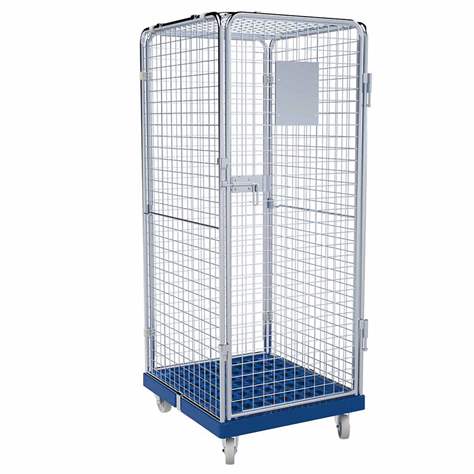 Antidiebstahl-Rollcontainer „ADB-rolltainer“, 5-seitig mit Türen, ohne Fachböden, BxTxH: 724x815x1810 mm