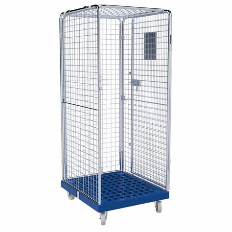 Antidiebstahl-Rollcontainer „ADB-rolltainer“, 5-seitig mit Türen, ohne Fachböden, BxTxH: 724x815x1810 mm - Bild3