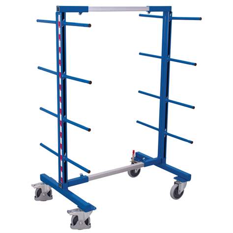 Tragarmregalwagen VARIOfit, zweiseitig, 16 Tragarme, Breite 540-1400 mm - Cordes - Bild5