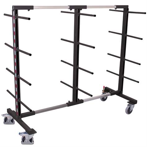 Tragarmregalwagen VARIOfit, zweiseitig, 24 Tragarme, Breite 840-3200 mm - Cordes - Bild7