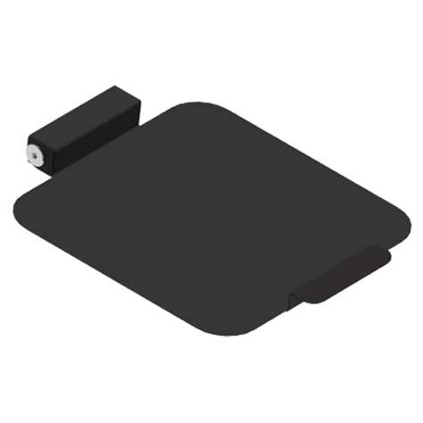 Deckel für Wertstoffsammler EKO STAR STATION, schwarz, lackierter Stahl - Alda S.A.