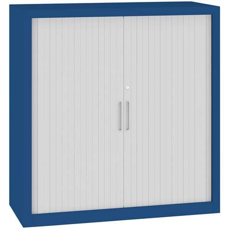 Rollladenschrank, HxBxT: 1040x1200x435 mm, Gehäusefarbe Blau RAL5010, Rollladen Grau - Malow - Bild3