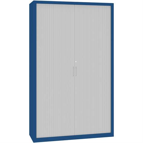 Rollladenschrank, HxBxT: 1990x1200x435 mm, Gehäusefarbe Blau RAL5010, Rollladen Grau - Malow - Bild5