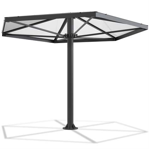 Acoperitoare REGENSBURG, formă acoperiș - acoperiș piramidă - baza hexagon, înălțime 3,05 m - WSM - Walter Solbach Metallbau GmbH