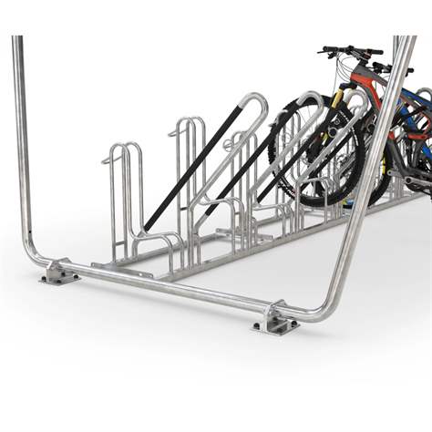 Acoperitoare pentru biciclete, pe ambele părți S29, 4300 x 4660 mm, acoperiș din tablă trapezoidală, modul adițional - WSM - Walter Solbach Metallbau GmbH - imagine8