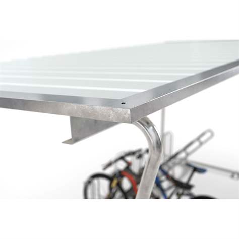 Acoperitoare pentru biciclete, pe ambele părți S29, 4300 x 4660 mm, acoperiș din tablă trapezoidală, modul adițional - WSM - Walter Solbach Metallbau GmbH - imagine9