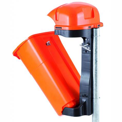 Abfallbehälter aus Kunststoff für Außenbereich, Volumen 50 L, Grün - Bild7