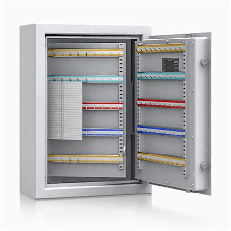 Dulap de siguranță antiefracție pentru chei cu 200 cârlige tip seif pentru chei, clasa de siguranță S1 - EN14450, HxLxl: 636 x 460 x 200 mm