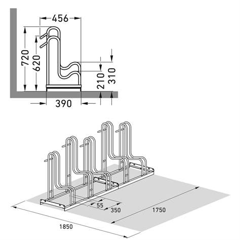 Stabile Fahrradständer (auch für Fahrräder mit Scheibenbremse), 5 Stellplätze - WSM - Walter Solbach Metallbau GmbH - Bild5