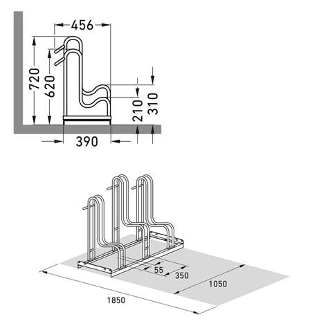 Stabile Fahrradständer (auch für Fahrräder mit Scheibenbremse), 3 Stellplätze - WSM - Walter Solbach Metallbau GmbH - Bild5