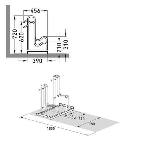 Ständer für Mountainbikes, 2 Stellplätze - WSM - Walter Solbach Metallbau GmbH - Bild6