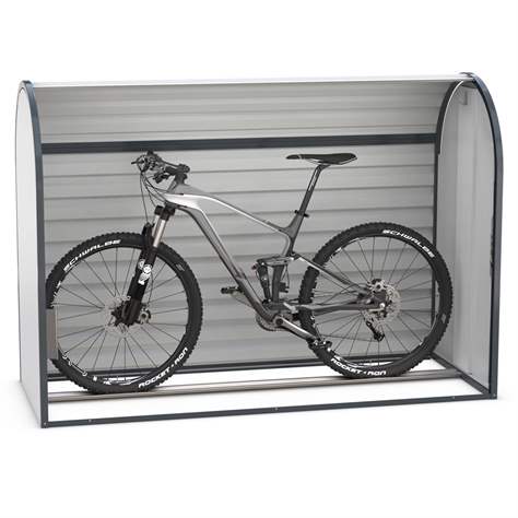 Fahrradbox mit Bogendach, verschließbar, Farbe Grau, LxBxH: 2050x820x1400 mm - WSM - Walter Solbach Metallbau GmbH - Bild5
