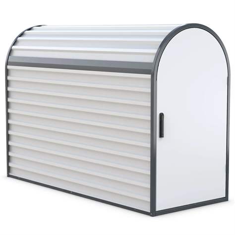 Fahrradbox mit Bogendach, verschließbar, Farbe Grau, LxBxH: 2050x820x1400 mm - WSM - Walter Solbach Metallbau GmbH - Bild6