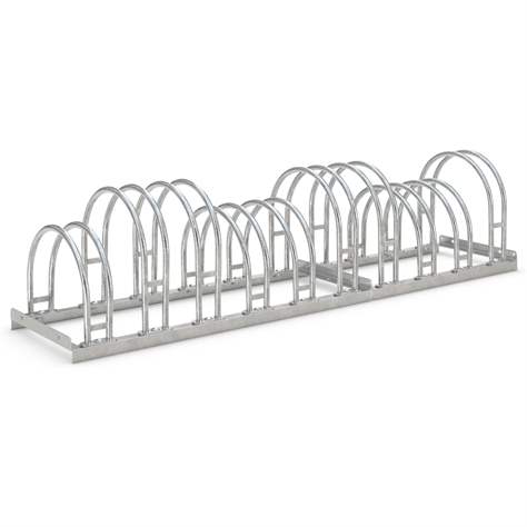 Fahrradständer - Bogenparker, zweiseitig, 10 Stellplätze - WSM - Walter Solbach Metallbau GmbH