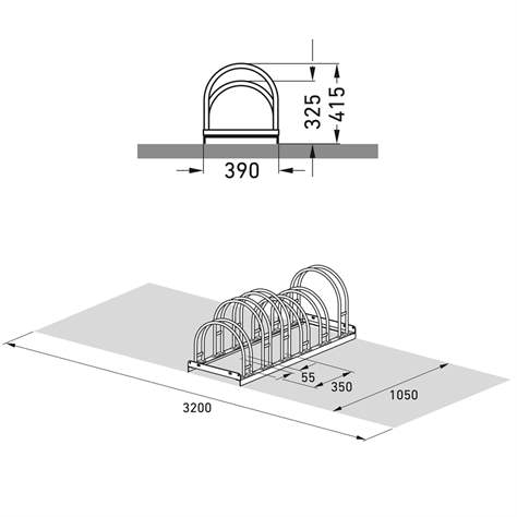 Fahrradständer - Bogenparker, zweiseitig, 6 Stellplätze - WSM - Walter Solbach Metallbau GmbH - Bild5