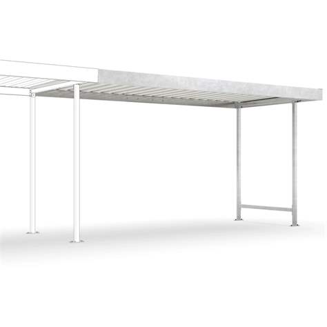 Universalunterstand einseitig L15, 4300 x 2200 mm, Anbaumodul - WSM - Walter Solbach Metallbau GmbH