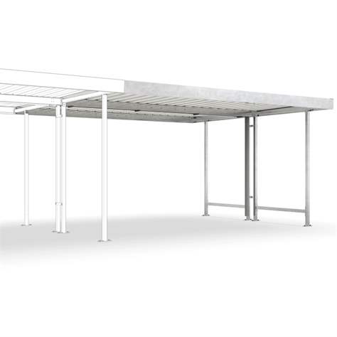 Universalunterstand beidseitig L45, 4300 x 4400 mm, Anbaumodul - WSM - Walter Solbach Metallbau GmbH