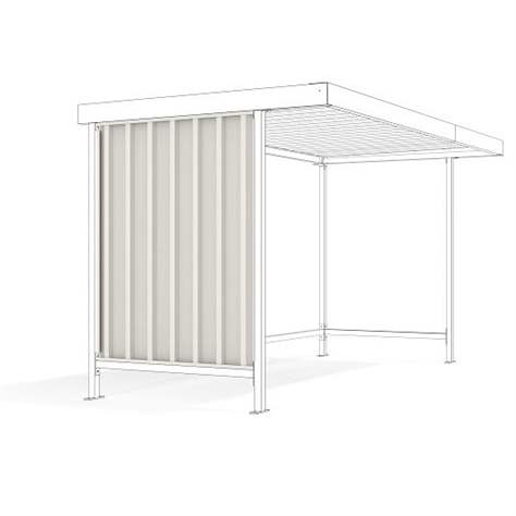 Perete lateral pentru acoperitoare universală, pe o parte, tablă trapez - WSM - Walter Solbach Metallbau GmbH