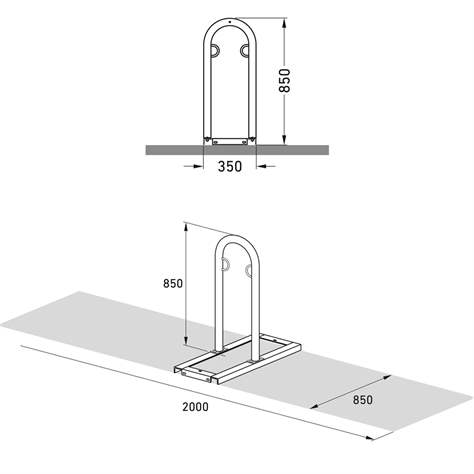 Fahrrad-Anlehnsystem, Bügelanzahl 1 - WSM - Walter Solbach Metallbau GmbH - Bild3