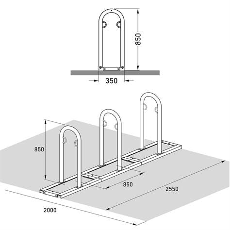 Fahrrad-Anlehnsystem, Bügelanzahl 3 - WSM - Walter Solbach Metallbau GmbH - Bild3