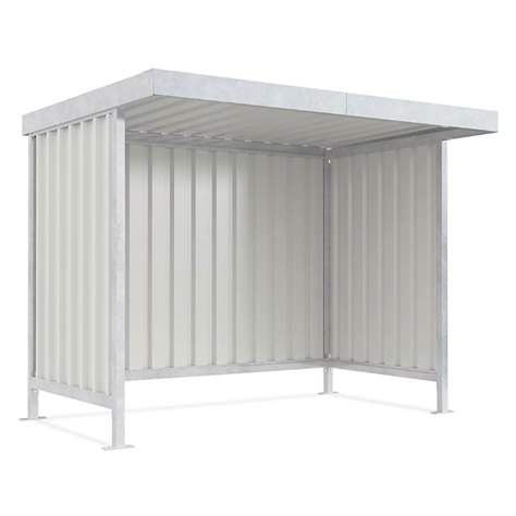 Perete din spate pentru adăpost universal L12, unilateral, tablă trapezoidală - WSM - Walter Solbach Metallbau GmbH - imagine2