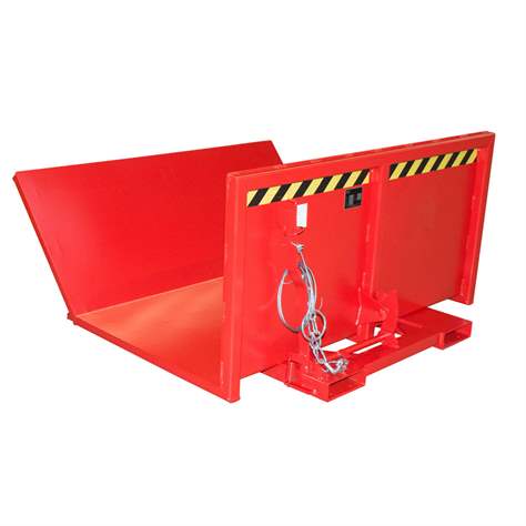 Langgutkipper, Traglast 1000 kg, LxBxH:1440x1500x780 mm, Farbe rot RAL3000 - Bauer GmbH