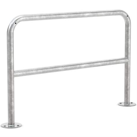 Universeller Absperrbügel mit Knierohr 800 x 1200 mm, mit Bodenplatte zum Aufdübeln - WSM - Walter Solbach Metallbau GmbH