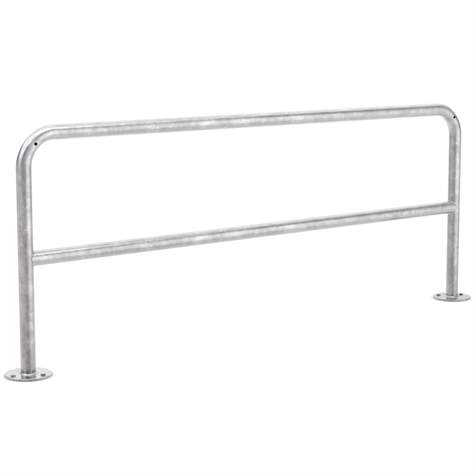 Universeller Absperrbügel mit Knierohr 800 x 2000 mm, mit Bodenplatte zum Aufdübeln - WSM - Walter Solbach Metallbau GmbH