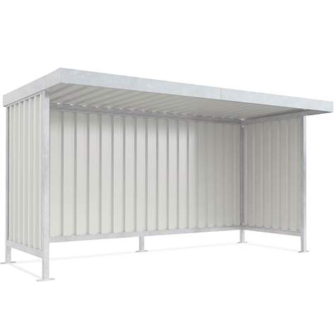 scoperitoare pentru biciclete L14, 4300 x 2200 mm, 8 locuri de parkare, spate, pereți laterali și jgheab - WSM - Walter Solbach Metallbau GmbH - imagine7