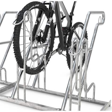 Fahrradständer mit Anlehnbügeln, einseitig, 2 Stellplätze - WSM - Walter Solbach Metallbau GmbH - Bild2