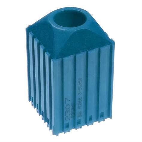 Kunststoff-Box für Werkzeuge mit Kegelschaft MORSE - M3, Modul 5x5, Farbe blau.