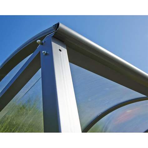 Überdachung - Raucherunterstand, H x B x T: 2680x2500x1560 mm, Stahlkonstruktion und Sicherheitsglas - Bild7