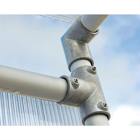 Überdachung - Raucherunterstand, H x B x T: 2050 x 2526 x1861 mm, Rohrkonstruktion mit Polycarbonat-Platten. - Bild6