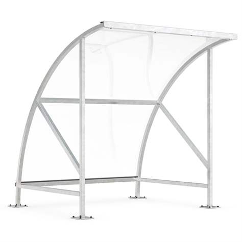 Gewölbter Unterstand, einseitig B02, 2090 x 2290 x 2100 mm - WSM - Walter Solbach Metallbau GmbH