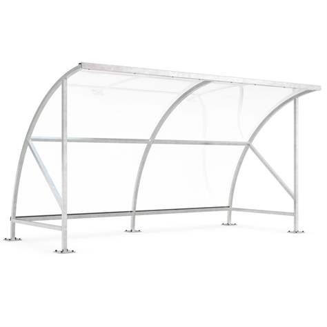 Adăpost arcuit, cu o singură față B04, 4130 x 2290 x 2100 mm - WSM - Walter Solbach Metallbau GmbH