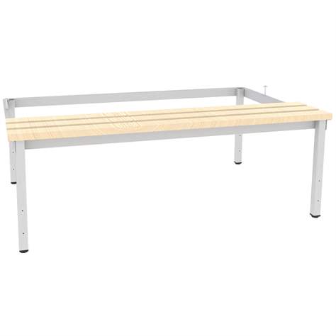 Lavica pre šatňovú skriňu WEMO, šírka 1200 mm, farba šedá RAL7035 - Malow