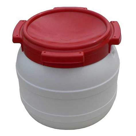 Weithalsfass mit schraubarem Deckel, Inhalt 10,4 l, Material HDPE