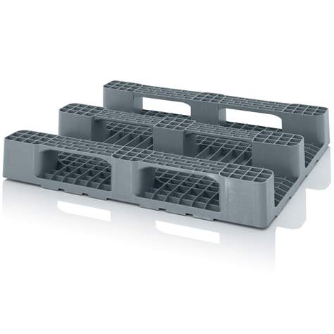 Hygiene-Kunststoffpalette 1200 x 1000 mm, mit geschlossenem Deck, Grau - Bild2