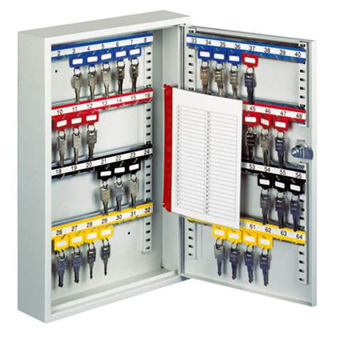 Schlüsselschrank, 100 Haken, HxBxT: 550 x 380 x 80 mm - Bild4