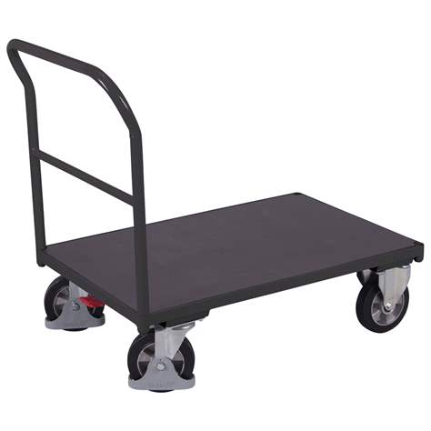 Cărucior marfă cu platformă VARIOfit 1600 x 800 mm, cu mâner din țeavă, cap. port. 1000 kg - Cordes - imagine4