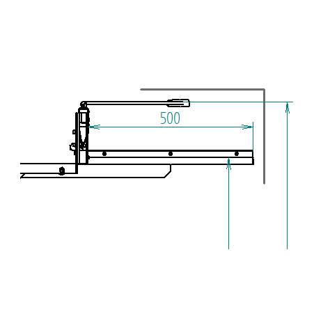 Schneidständer 1250 mm, mit Klapptisch - Bild6