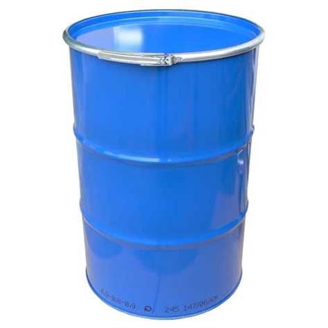 Stahl-Deckelfass, Inhalt 212 l, VE 4 St.