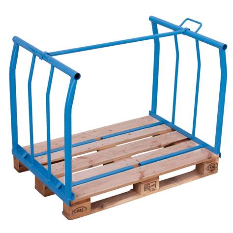 Suprastructură paleți, stivuibilă, H: 1000 mm, palet 1200x800 mm, albastru - Cordes