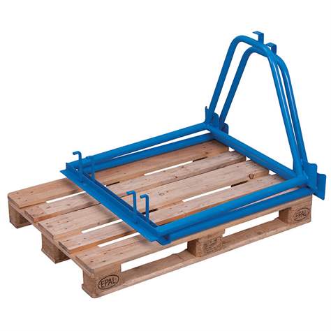 Suprastructură paleți, stivuibilă, H: 1000 mm, palet 1200x1000 mm, albastru - Cordes - imagine3