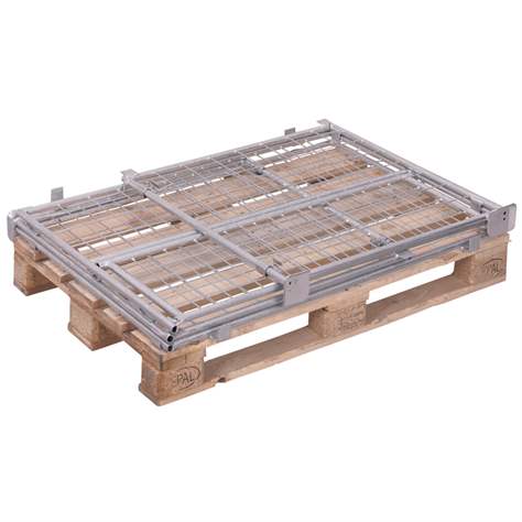 Aufsatzrahmen mit Klappe, Höhe 1200 mm, für Palette 1200x800 mm, verzinkt - Cordes - Bild3