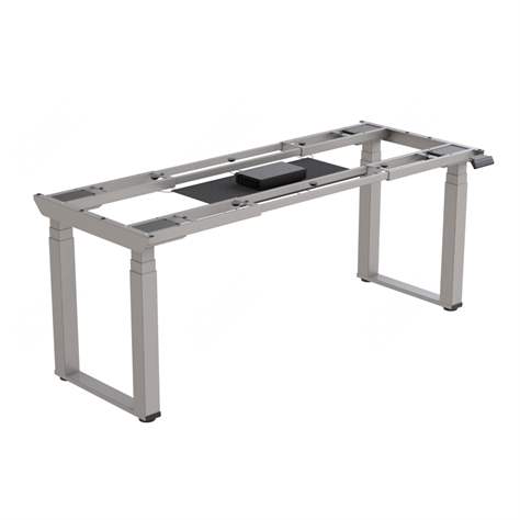 Fuß-Gestell, höhenverstellbar 655-1305 mm, 4 Elektromotoren, Farbe Weiß