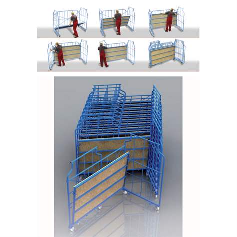 Container stivuibil tip boxcontainer STANDARD Corlette, mobil, LxlxI: 2500 x 1150 x 1800 mm - imagine2