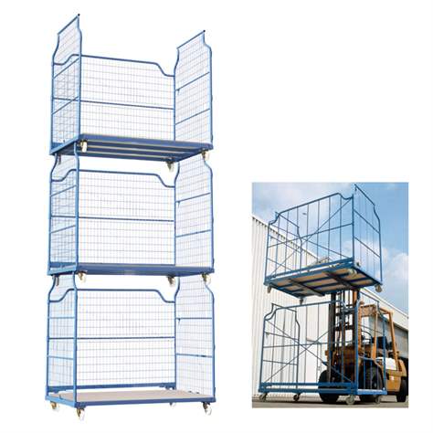 Container stivuibil tip boxcontainer UNIVERSAL Corlette, mobil, ochiuri 100x50, LxlxI: 2000 x 1150 x 1850 mm - imagine4