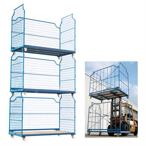 Container stivuibil tip boxcontainer UNIVERSAL Corlette, mobil, ochiuri 100x50, LxlxI: 1200 x 1850 x 1150 mm - imagine4